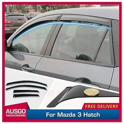 AUS Weather Shields Weathershields For Mazda 3 BL Hatch 2009-2013 Window Visors • $60.71