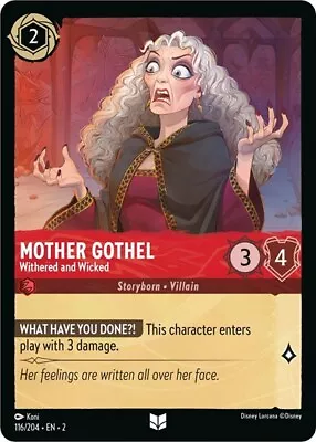 Lorcana Mother Gothel - Withered And Wicked (116/216) Rise Of The Floodborn NM • $0.99