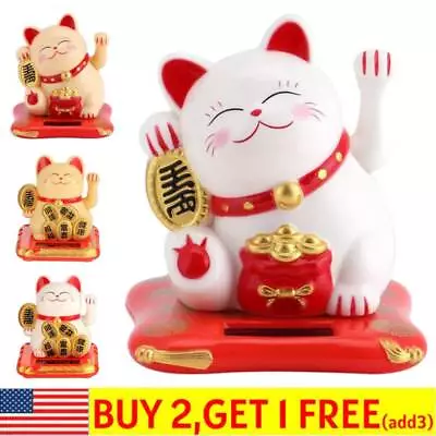Neko Chinese Lucky Waving Cat Beckoning Maneki Neko Wealth Fortune Feng Shu • $9.89