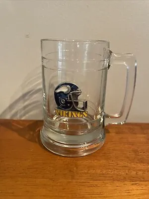 Vikings Official NFL Beer Mug Glass Stein High Quality Metal Logo Collectable • $13