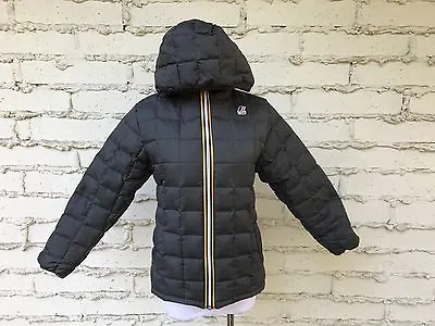 K-way Kids Down Hooded Jacket Double Face Gray Orange • $89