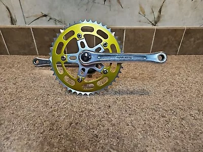 🔥Old School Vintage Bmx Super Maxy Crankset. Hutch Diamondback Mongoose GT Pk  • $325