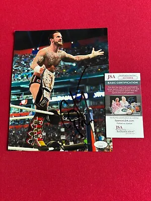CM Punk  Autographed  (JSA) WWE 8x10 Photo  (Scarce / Vintage) • $89