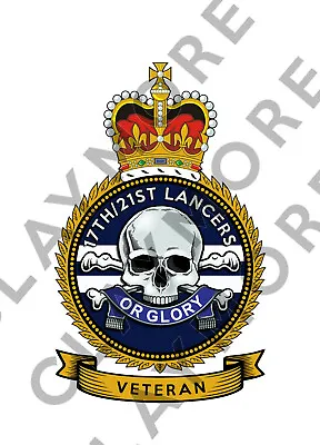17th-21 Lancers Car Sticker BRITISH ARMY VETERAN Cavalry Regiment  • £2.95
