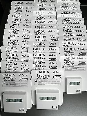 RECHARGEABLE BATTERY AAA  IKEA LADDA 750 MAh SET OF 4 (100% Unopened) • £6.50