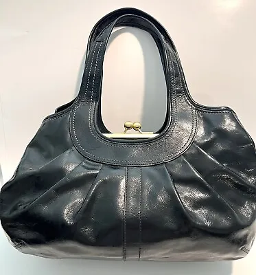 $63.99 • Buy Coach, Black Patent Leather With Gold Kiss Lock, Preowned