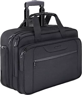 KROSER Rolling Laptop Bag Premium Rolling Briefcase Fits Up To 17.3 Inch Laptop • $124.89