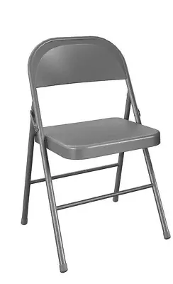 Mainstays All-Steel Metal Folding Chair Double Braced Gray • $27.20