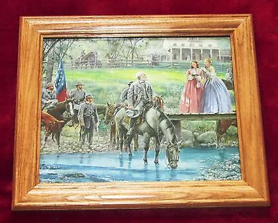 Framed Civil War Print. Mort Kunstler Robert E Lee Bel Air Gettysburg • $39.99