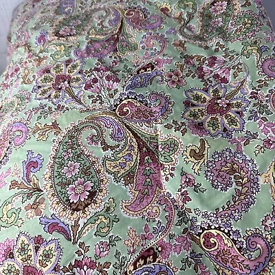 Tommy Hilfiger Paisley Pink Green Bohemian Luxe Comforter • $79
