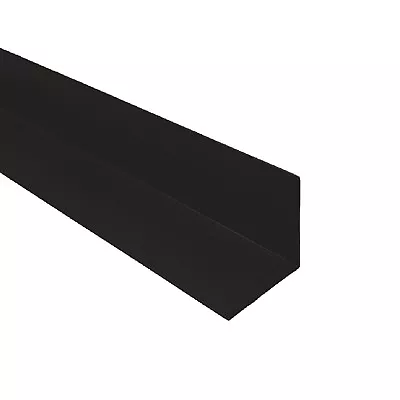 Black 1.2 Metre UPVC Plastic Rigid Angle 25mm X 25mm Corner Trim 90 Degree  • £21.99