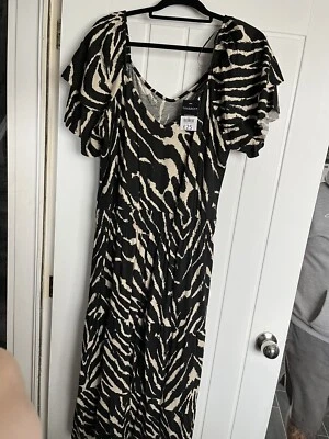 £3.95 • Buy BNWT Ladies Peacocks Full Length Dress Zebra Print Size 20