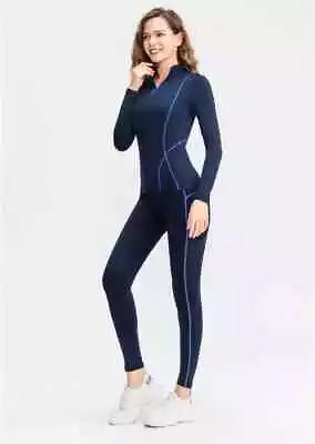 WOMENS THERMAL LONG SLEEVE RUNNING ZIP TOP MORE MILE LADIES HI VIZ THUMB Dry • £14.99
