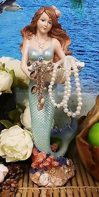 Ebros 17  Tall Mermaid With Giant Oyster Shell Dish Votive Candle Holder Statue • $49.99