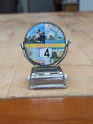 VTG Metal Flip Desk Perpetual Calendar Washington DC Multi View Souvenir 60s  • $25