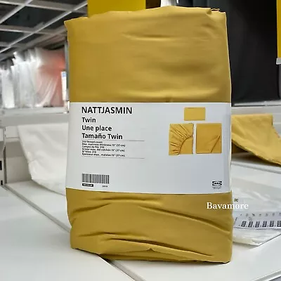 Ikea NATTJASMIN Sheet Set Soft- Luster Yellow Twin BRAND NEW • $39.99