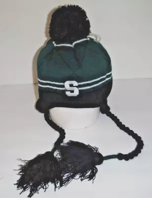 NCAA NEW One Size Michigan State Spartans BEANIE KNIT WINTER HAT POM &Tassel Cap • $14.99