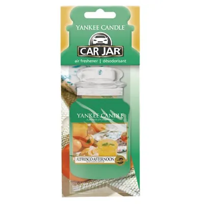 Yankee Candle 2D Car Jar Air Freshener Freshner Scent - ALFRESCO AFTERNOON • £3.99