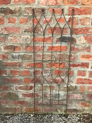£22.98 • Buy Metal Garden Trellis Flower Frame Climbing Clematis Panels Diamond Rust Effect
