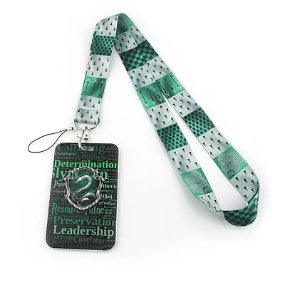 Harry Potter Slytherin House Crest Themed Lanyard With ID Badge Holder • $7.99