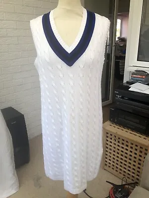 BNWT Polo Ralph Lauren Wimbledon Ladies Knitted Cotton Tennis Dress. Medium. 12 • £34.99