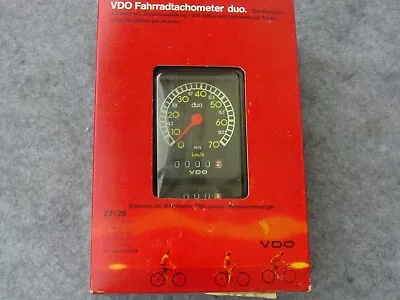 VDO Duo Bicycle Speedometer Black 1986 28 Inches Trip Odometer New Boxed Mint • $109.66