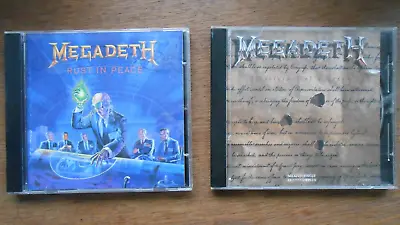 Megadeth CDs Rust In Peace 1990 & Foreclosure Of A Dream Maxi Single 1992 • £17.99