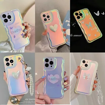 $8.98 • Buy Cute Bling Laser Phone Case W/Chain For IPhone 13 Pro Max 12 11 XS Max XR Cover