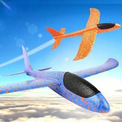 Children Foam Glider Launcher Hand Throw Colorful Kids Airplane Model Plane Toy • £8.99