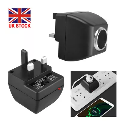 Cigarette Lighter Socket 240V Mains Plug To 12V Car Charger Power Adapter 6W New • £7.50