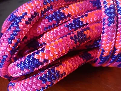 9/16   X 100 Ft. Double Braid-Yacht Braid Polyester Rope .Pink/Purple/Fuchsia • $109