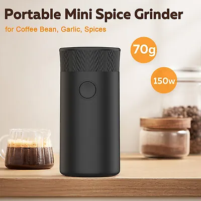 Electric Grinder Coffee Grinding Mill Bean Nut Spice Herbs Blender Machine Black • $25.90