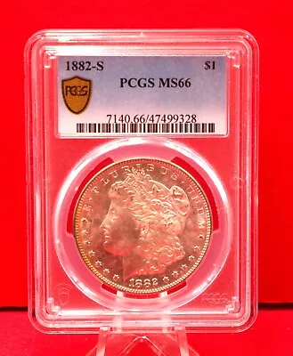 1882-S Morgan Dollar Gold Shield PCGS MS66 Actual Photo Of The Coin For Auction • $359