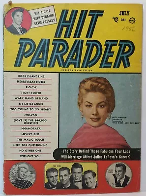 Hit Parader Magazine Back Issue July 1956 Mitzi Gaynor GD/VG B • $12.99