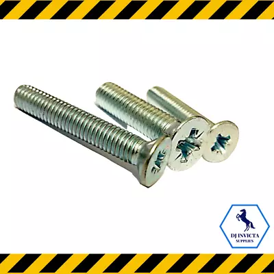 Machine Screws Countersunk Pozi  Zinc Plated M3-M4-M5-M6-M8 • £2.99