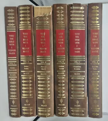 Thru The Bible J Vernon McGee Complete Set Volumes (1-6) Deluxe Hardcovers READ* • $120