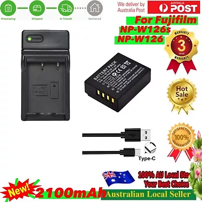 Battery/USBC Charger NP-W126 F4 Fujifilm X-T1 X-T2 X-T3 X-T10 X-T20 X-T30 X-T100 • $28.40