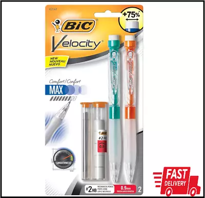 BIC Velocity Max Mechanical Pencil Thick Point 0.9mm 2-Count • $8.60