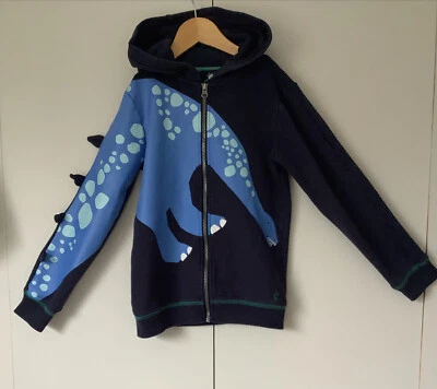 £12.95 • Buy Joules Age 9-10 Years Zip Up Hoodie With Blue Dinosaur Motif On Front &  Arm