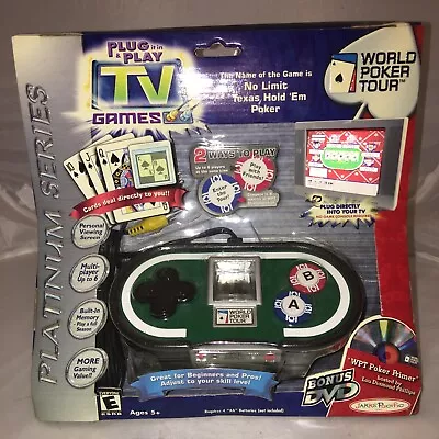 World Poker Tour Plug And Play TV Video Game  By Jakks Pacific NEW Sealed • $9.95