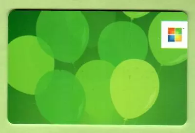 MICROSOFT Green Balloons ( 2011 ) Gift Card ( $0 ) • $2.50