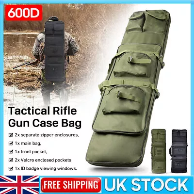 Military Rifle Storage Gun Case Bag Storage Tactical Rifle Case Backpack Hunting • £19.99