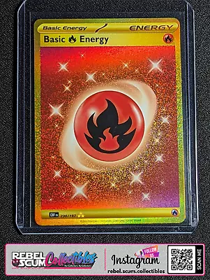 Basic Fire Energy (Gold Hyper Rare) | 230/197 | Obsidian Flames | MINT • $9.99