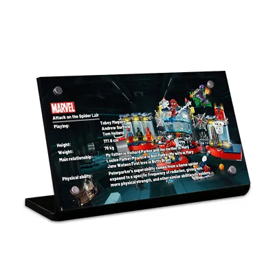 Display Plaque For Lego Marvel Spider-Man Attack On The Spider Lair 76175 • $26.13