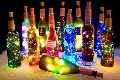£1.97 • Buy Bottle Lights Fairy String Cork Shaped Wedding Party Xmas Wine Lights 2M 20 LED