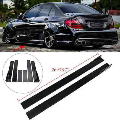 78.7  Side Skirt Extension Lip Splitter For Mercedes Benz W205 W204 W203 W212 • $69.34