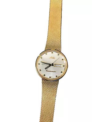 Mido Commander 1959 Gold Dial Men's Watch • $135.50