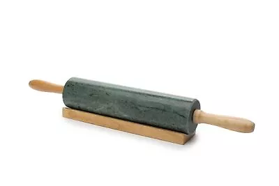 Fox Run Marble Rolling Pin And Base Green 2.5 X 18 X 3 Inches • $39.85