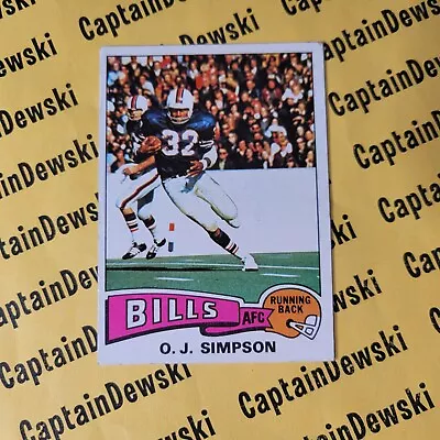 O.J. SIMPSON 1975 Topps #500 AFC Running Back HOF Buffalo Bills • $1.80