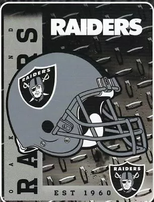 Northwest Oakland Raiders NFL Helmet 60x80 Fleece Throw Blanket • $39.99